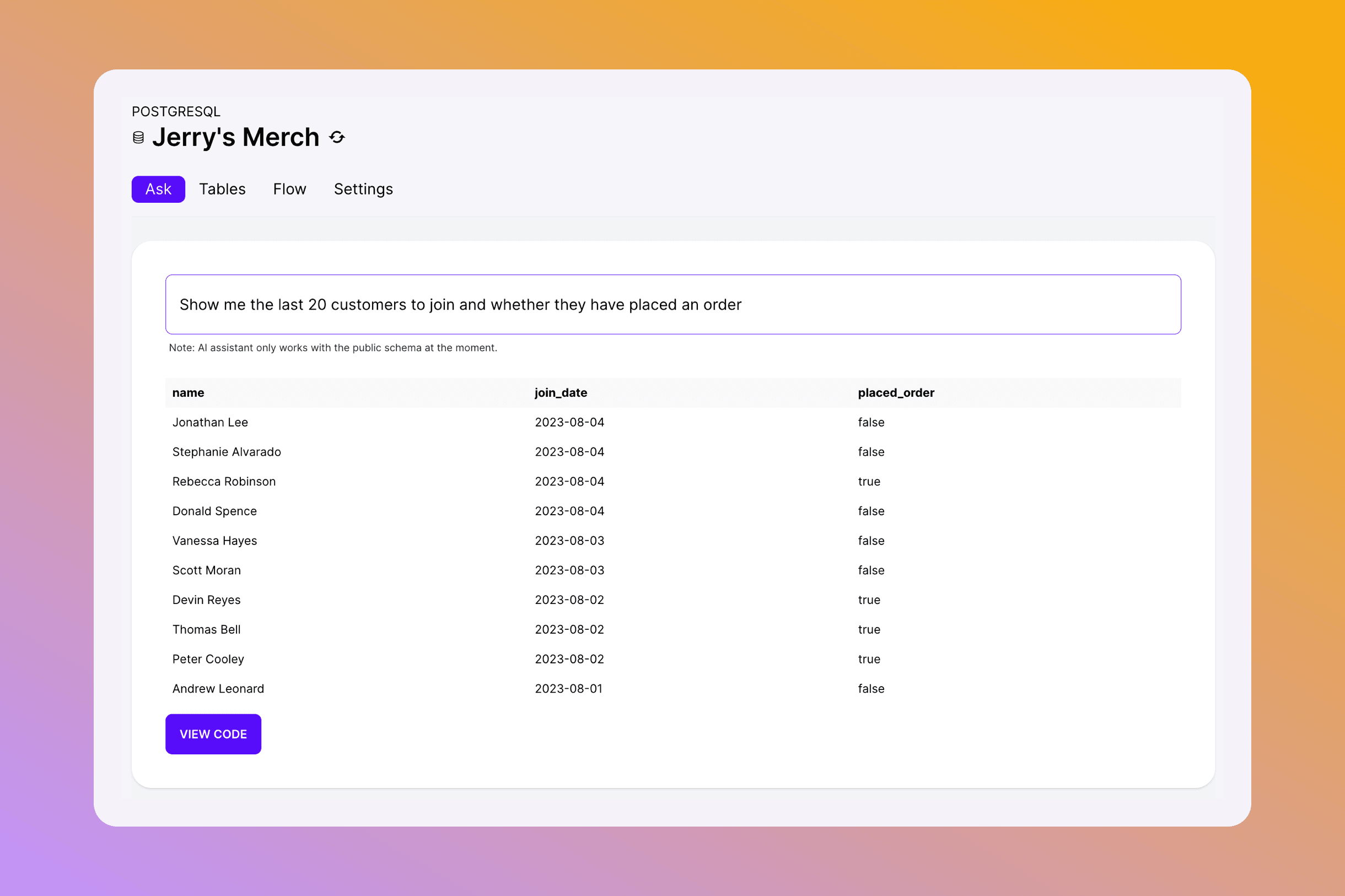 chatdb demo image